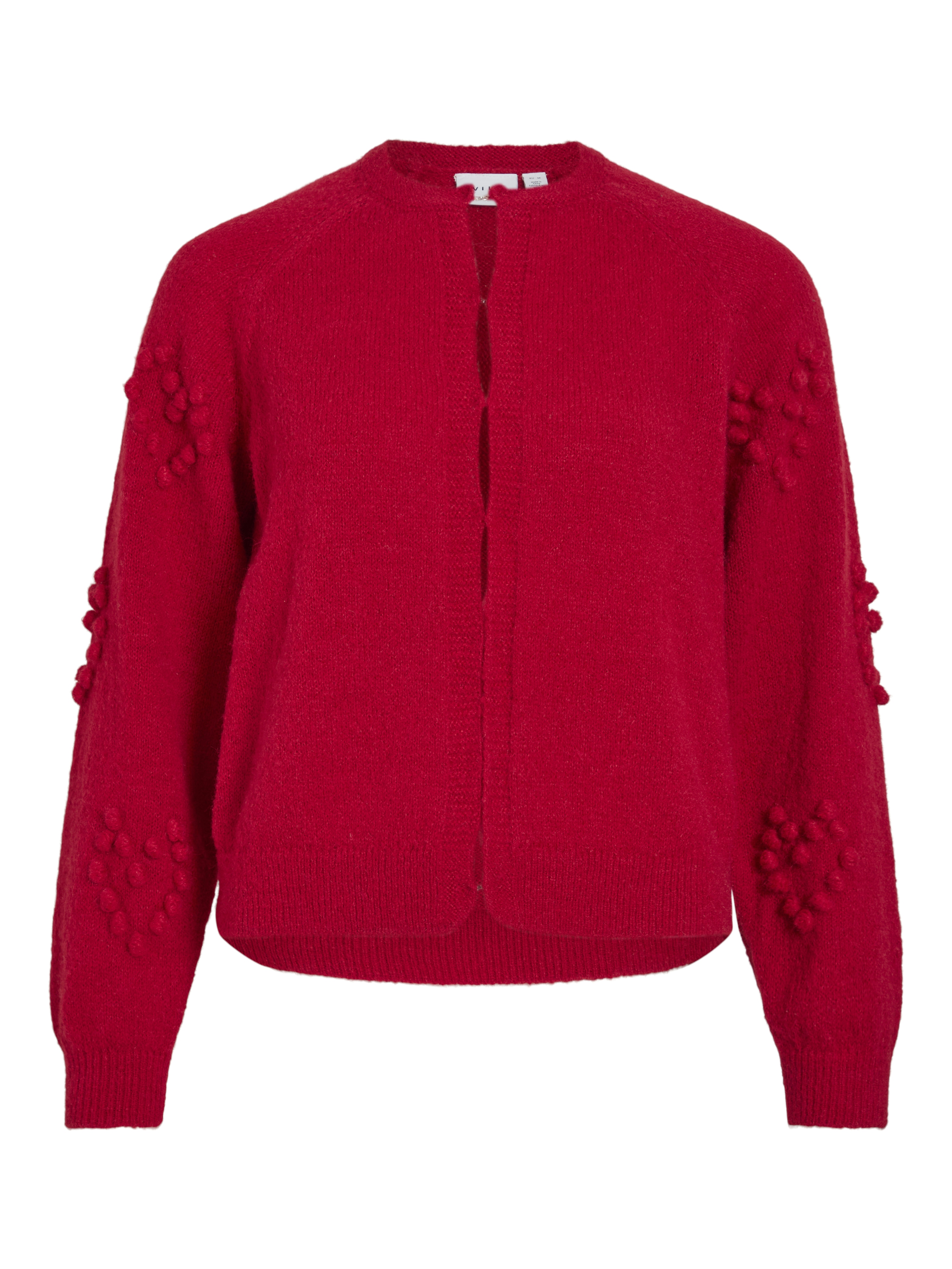 Vila vimerit l/s o-neck bubble knit card 14112273 jester red