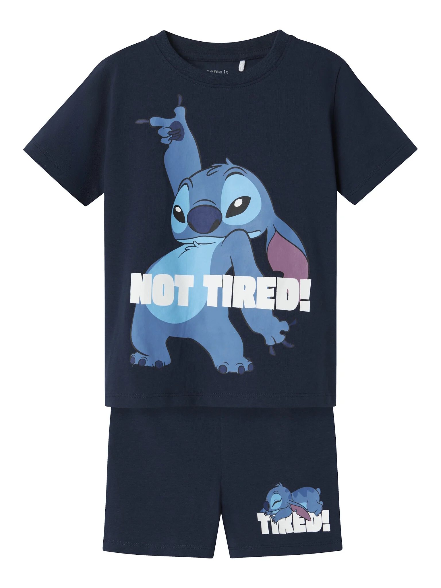 Name It Jongens korte pyjama set shortama nmmarush stitch donker