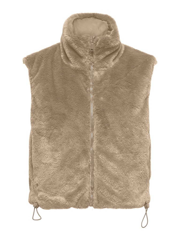 Only Onldana life faux fur waistcoat cc otw zand