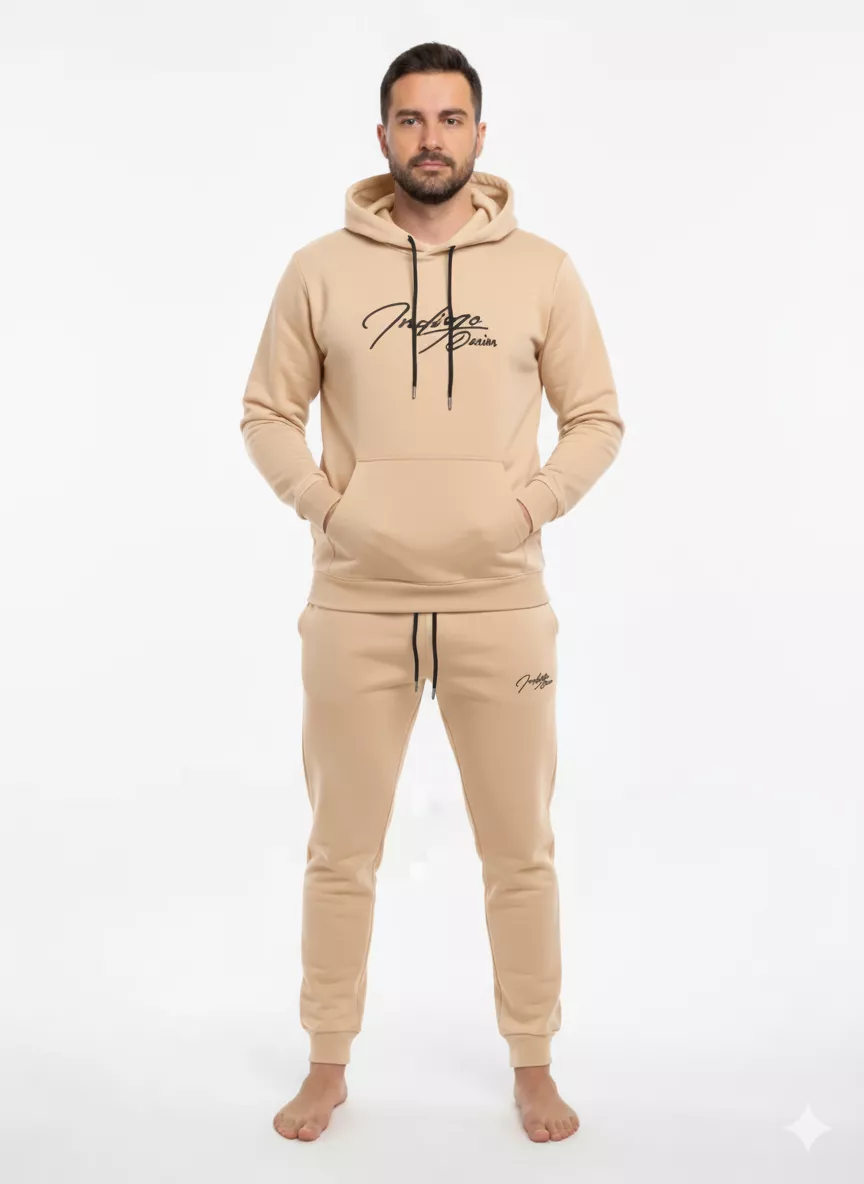 Indigo Denim Joggingpak heren sand nino