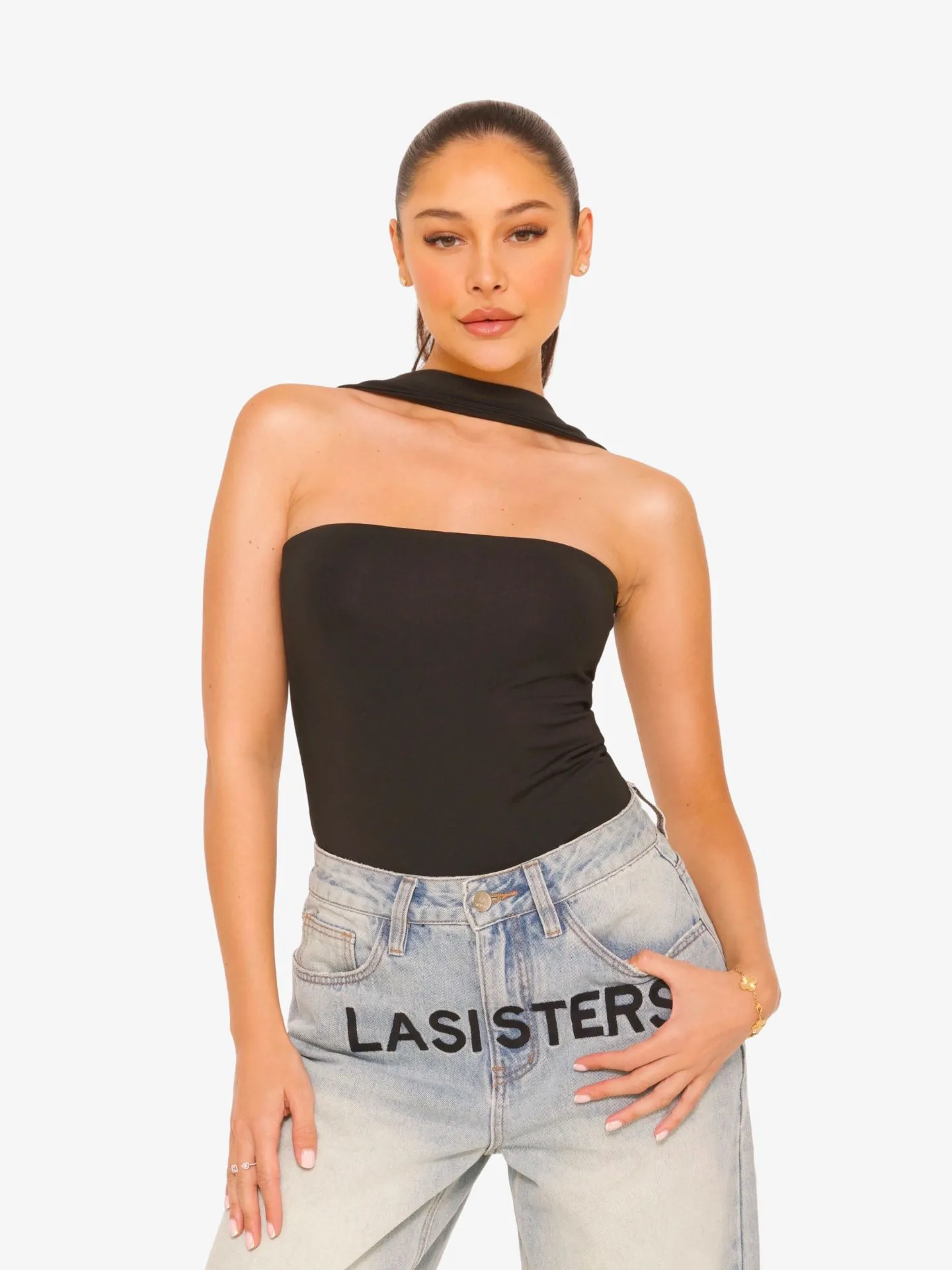 LA Sisters Dames body choker zwart