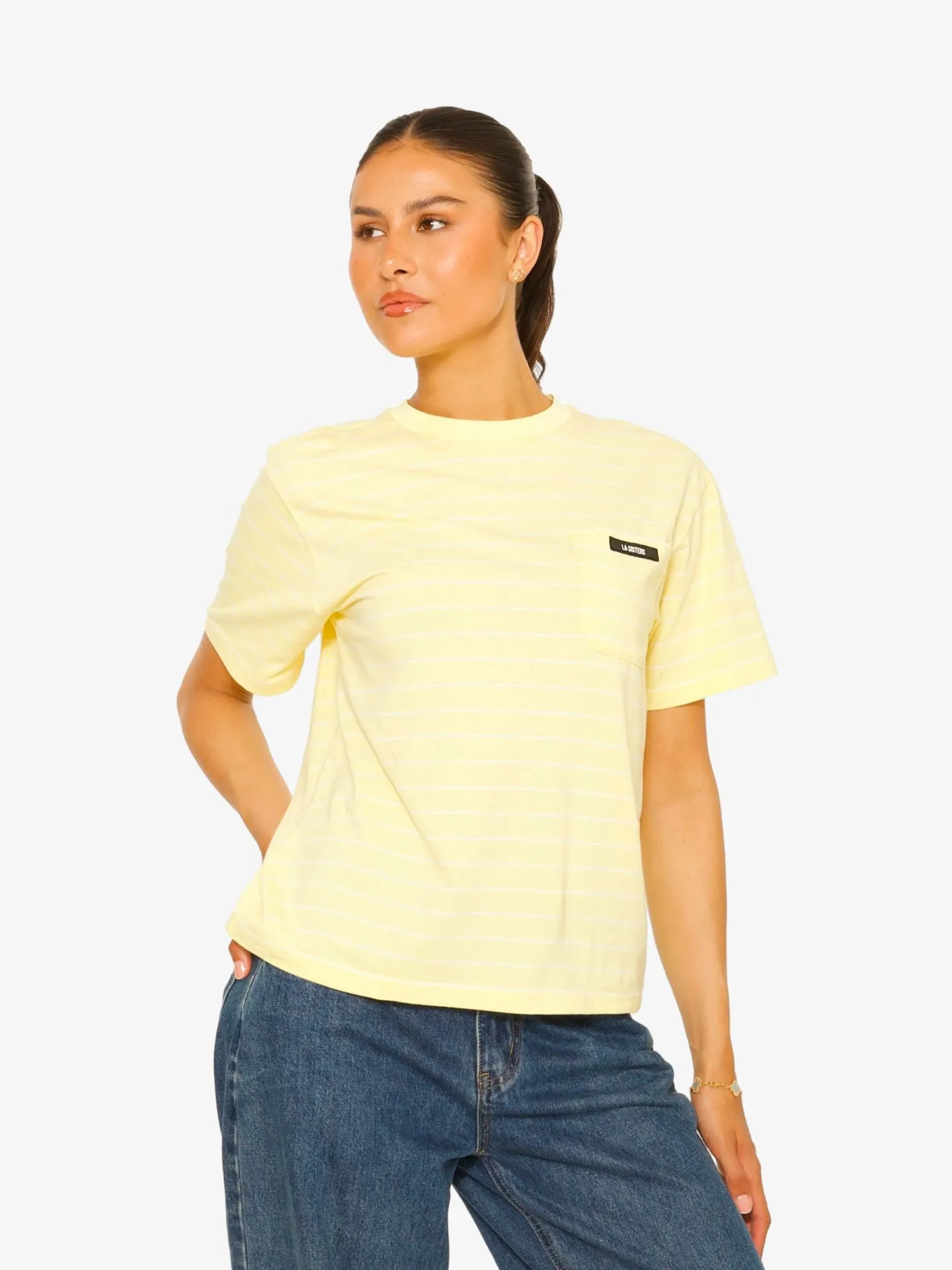 LA Sisters Dames t-shirt oversized striped