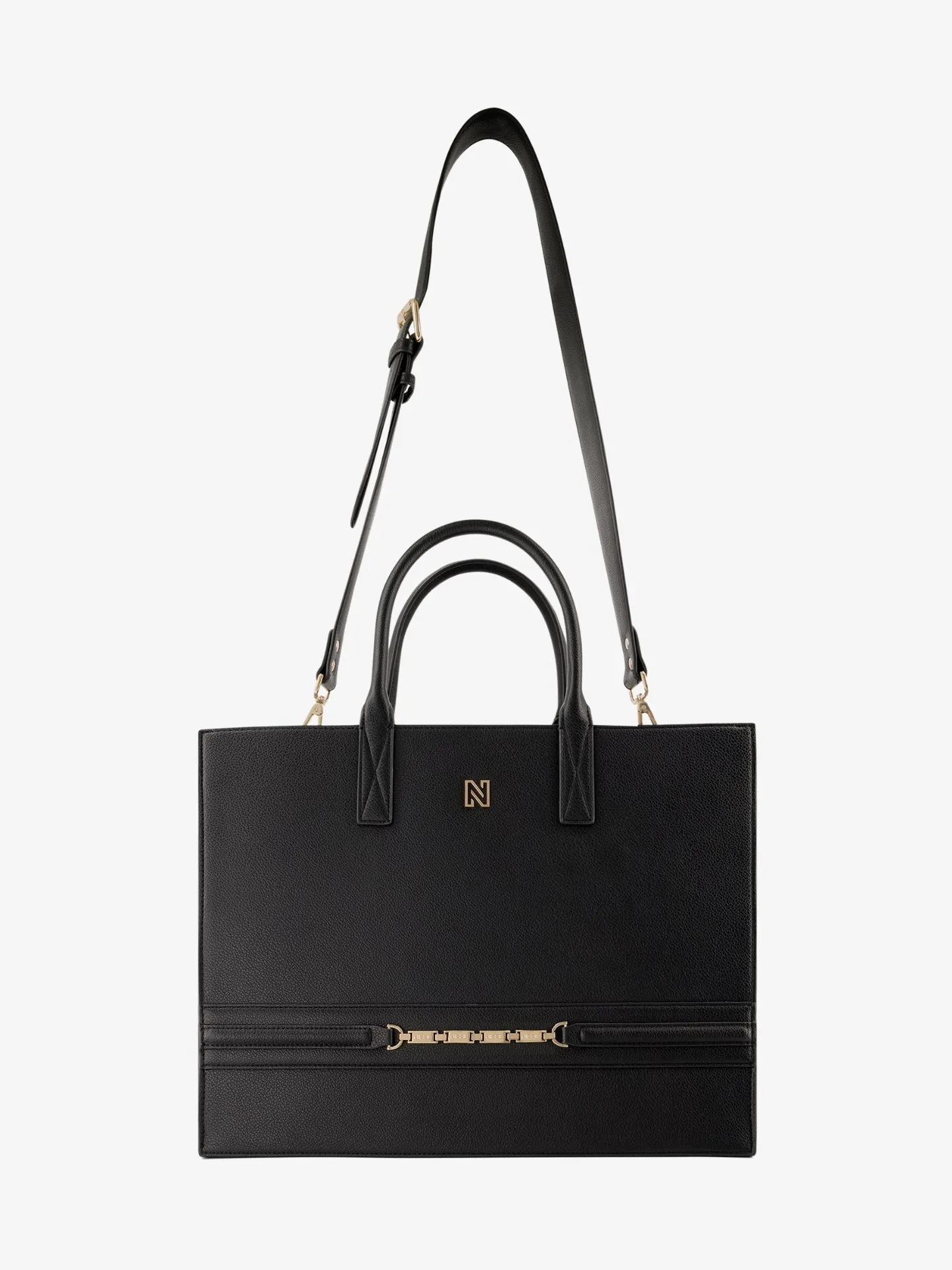 Nikkie Dames tas mayda chain shopper zwart