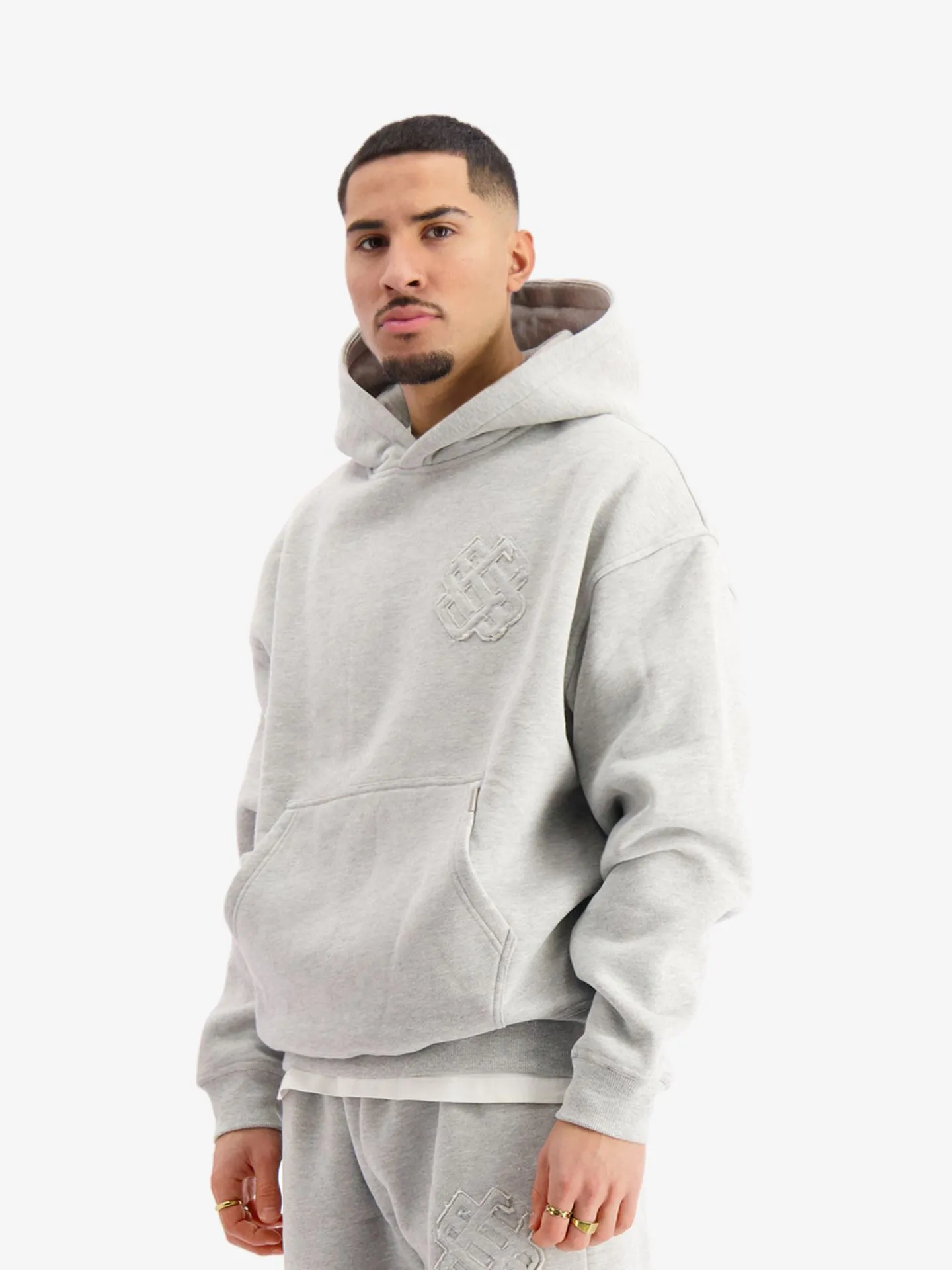 Black Bananas Heren hoodie ripped monogram