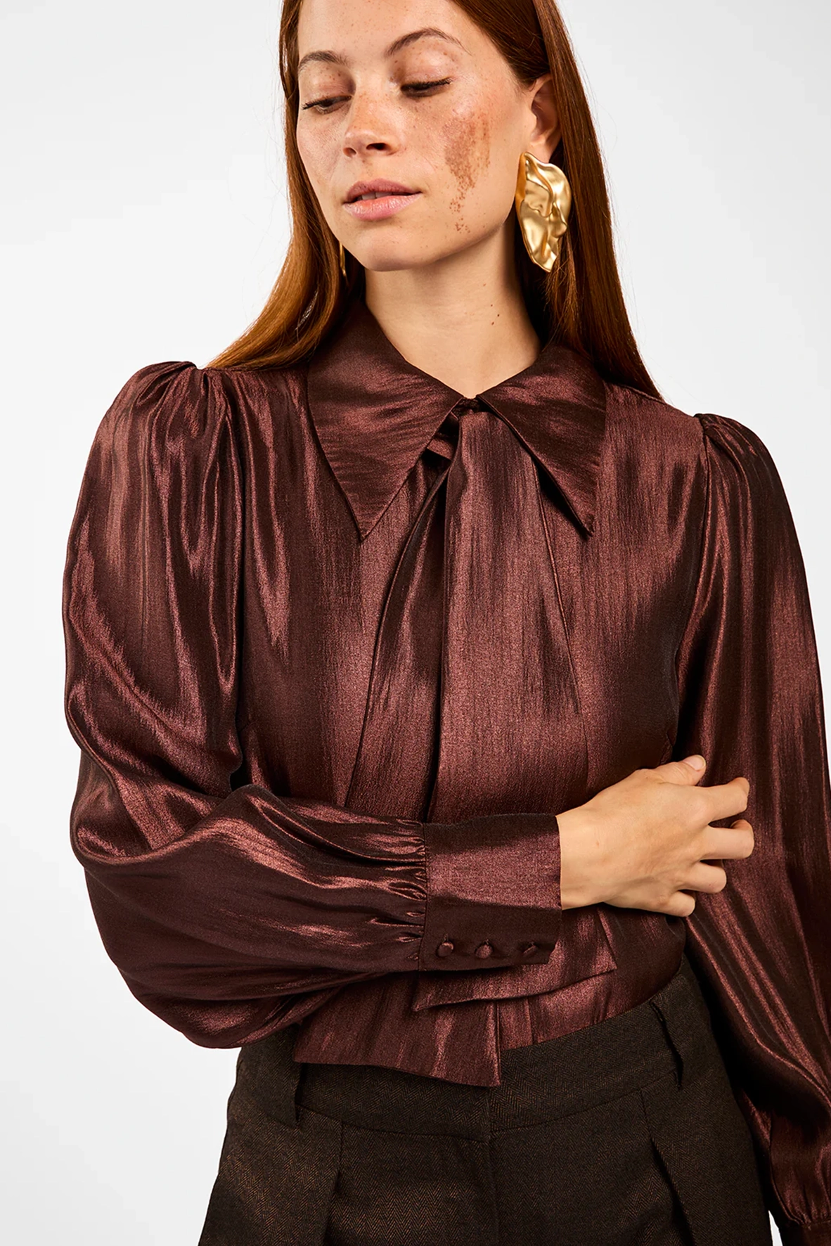 Aaiko Veronne tie shimm blouses