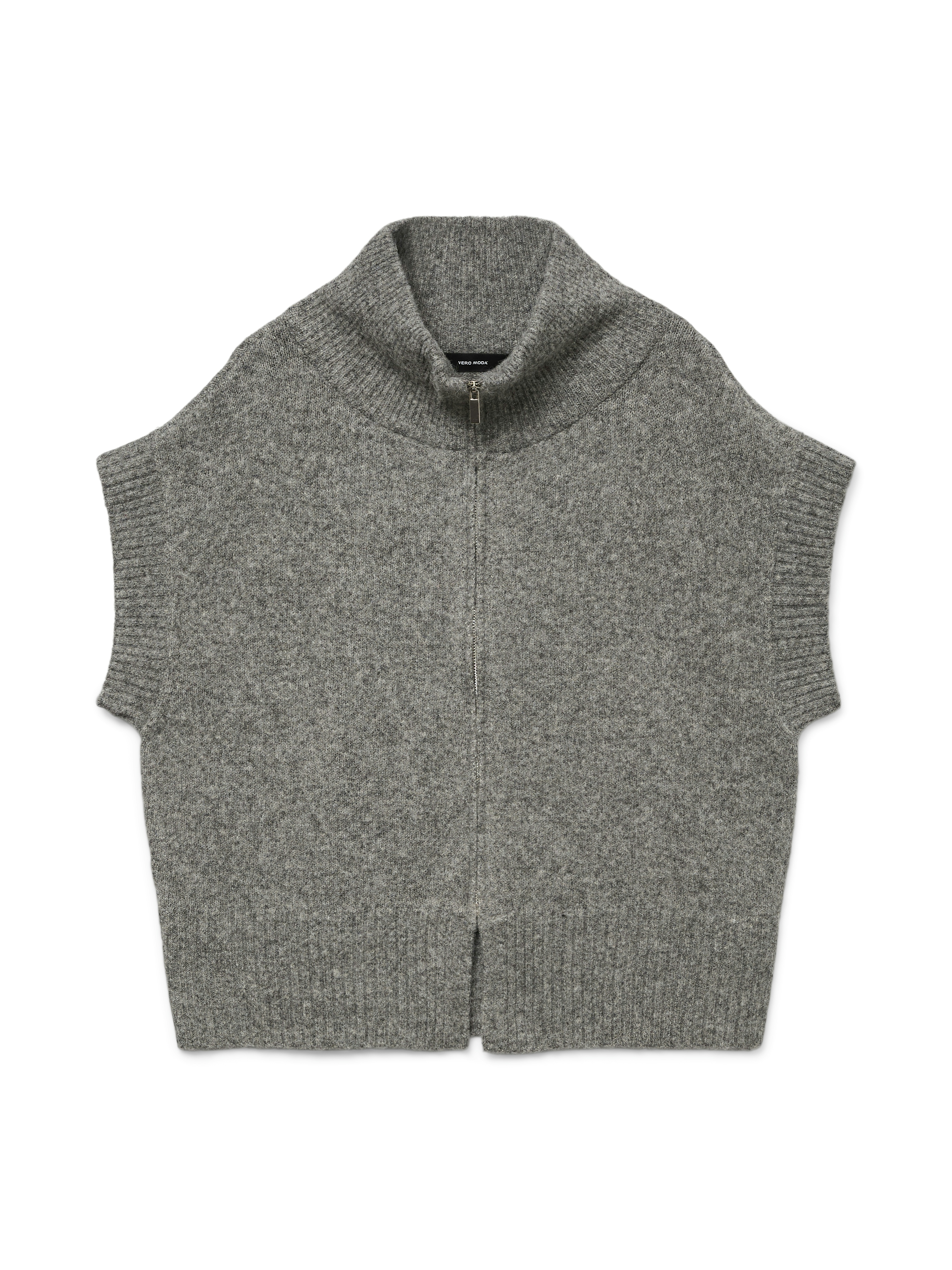 Vero Moda vmbang sl highneck zipper vest boo 10331524 medium grey melange
