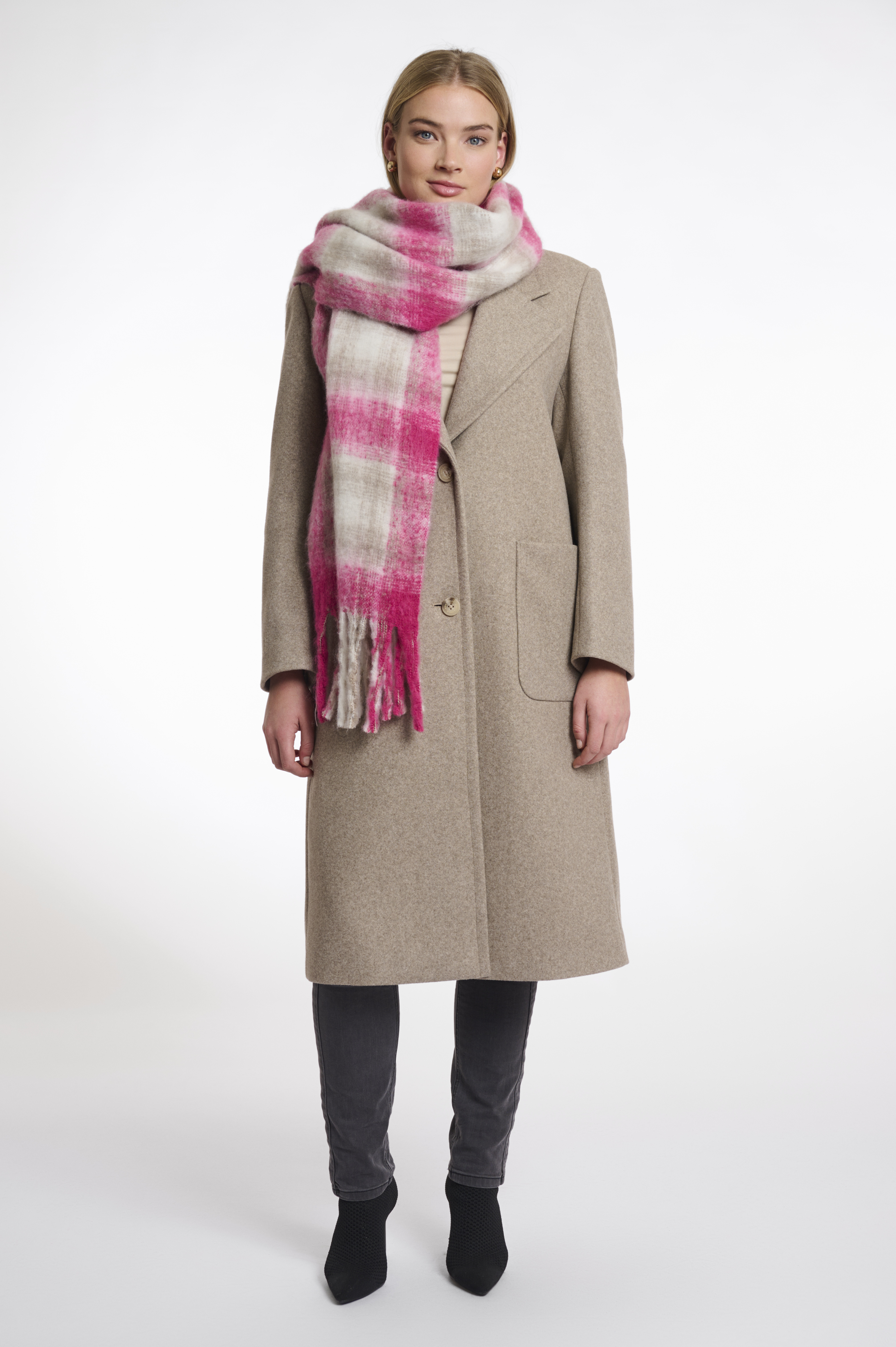 Rino & Pelle checked scarf hipke.7002512 deep