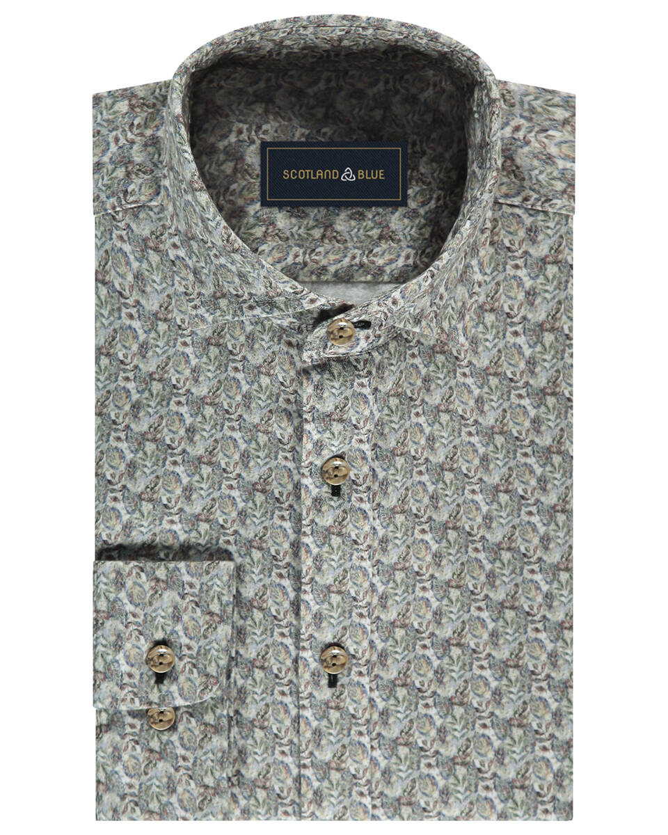Scotland Blue Overhemd lange mouw 25307ma16sb