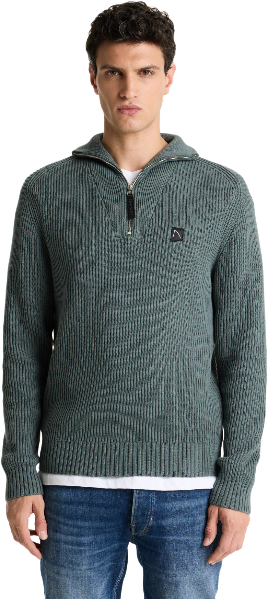 Chasin' Oliver half zip dk.green
