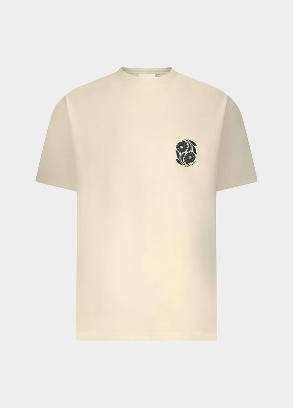 Bos Bright Blue Supply & co. t-shirt korte mouw kegan t-shirt backprint 25308ke03/150 off-white