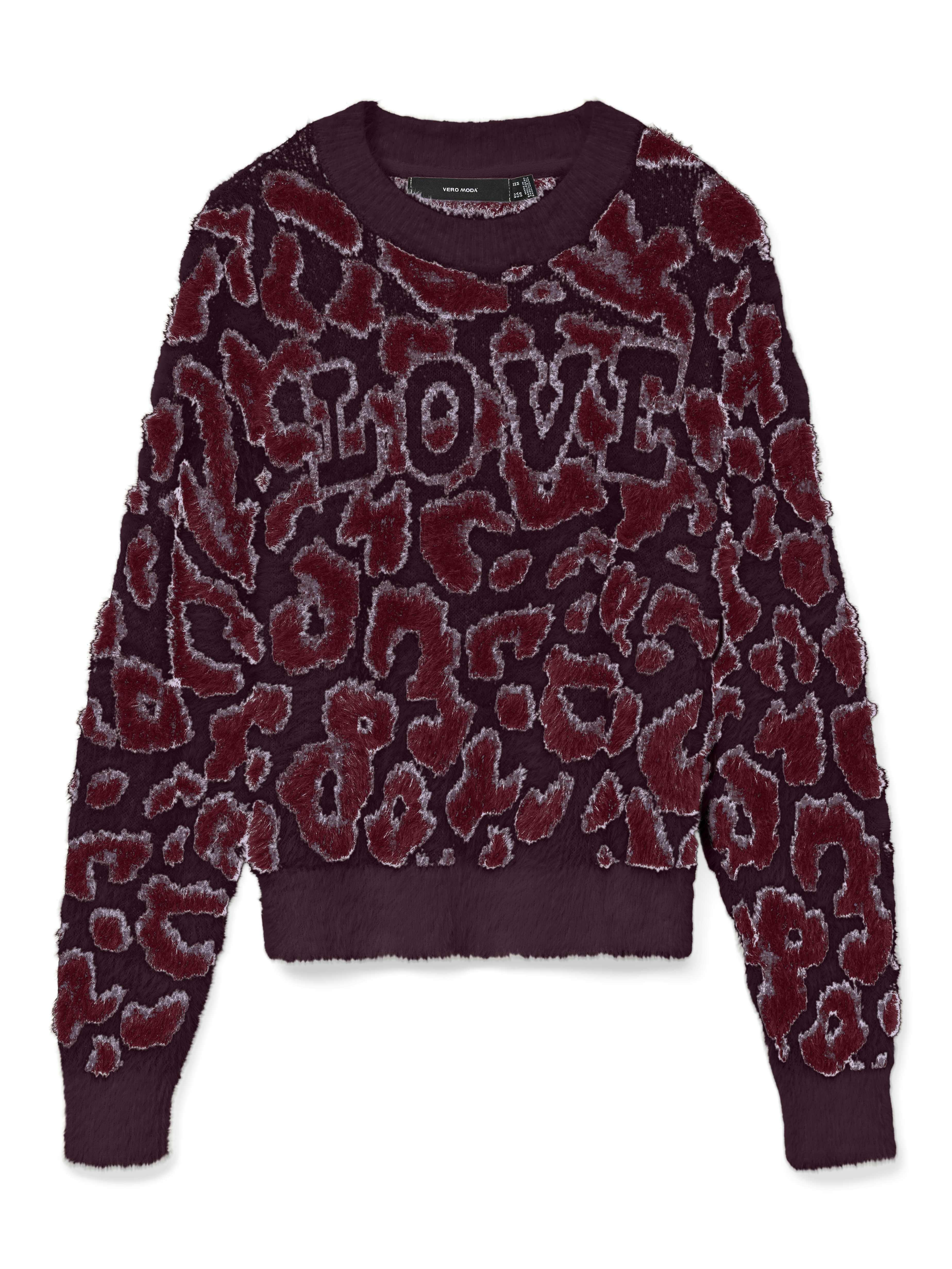 Vero Moda vmjungle ls o-neck pullover boo 10331525 winetasting