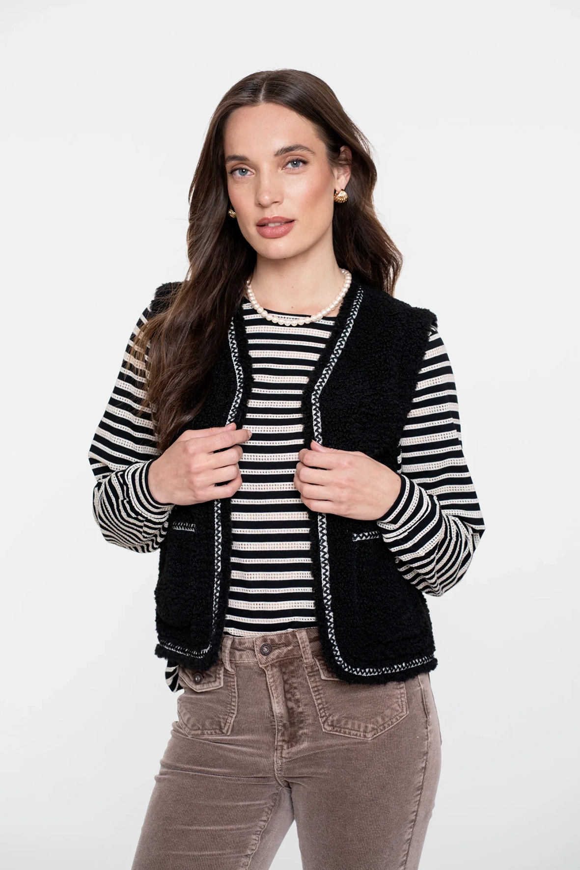 Geisha 55541-19 gilet teddy embroidery