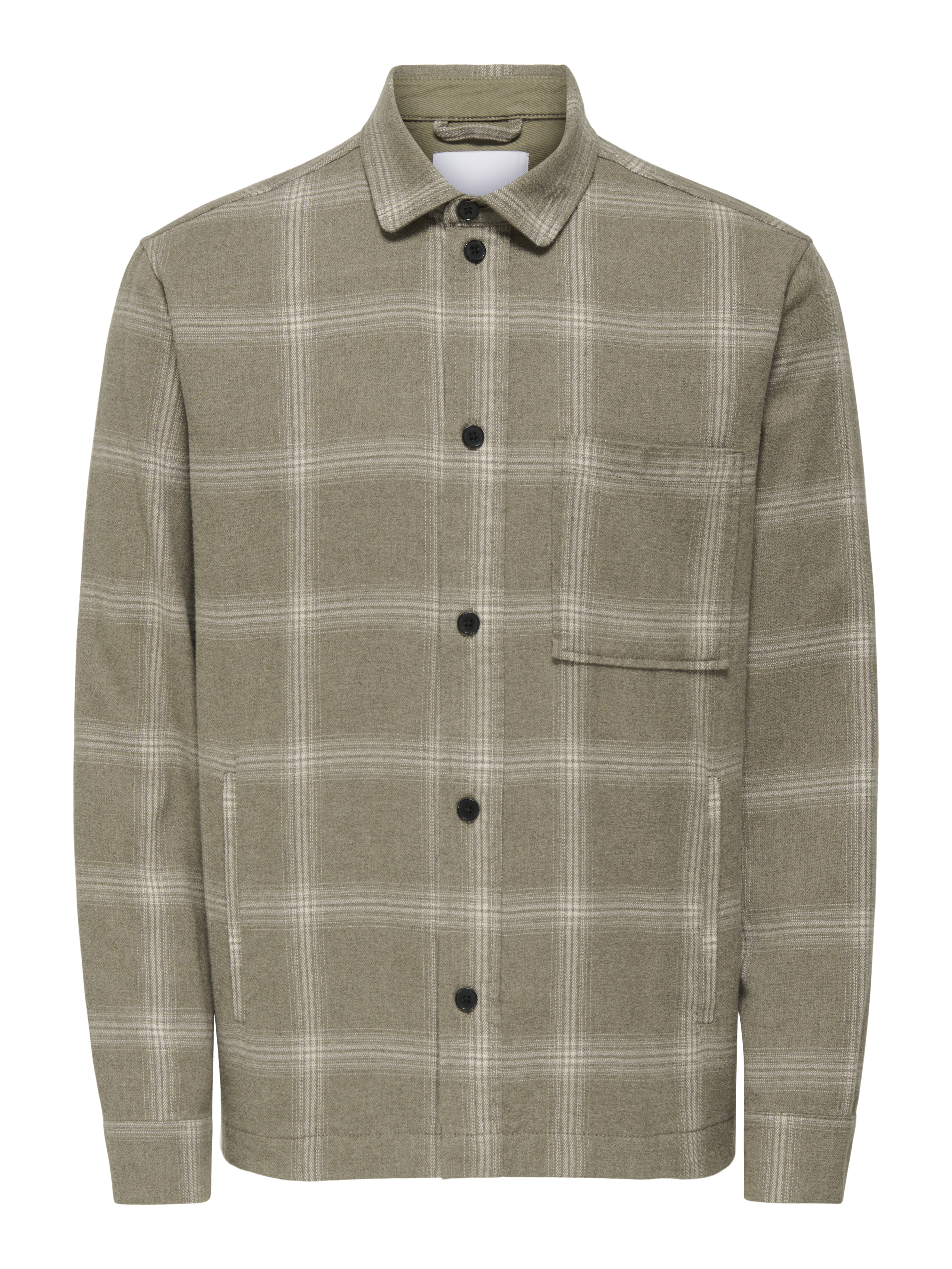 Only & Sons onsaiden checked twill shirt frml 22035467 walnut