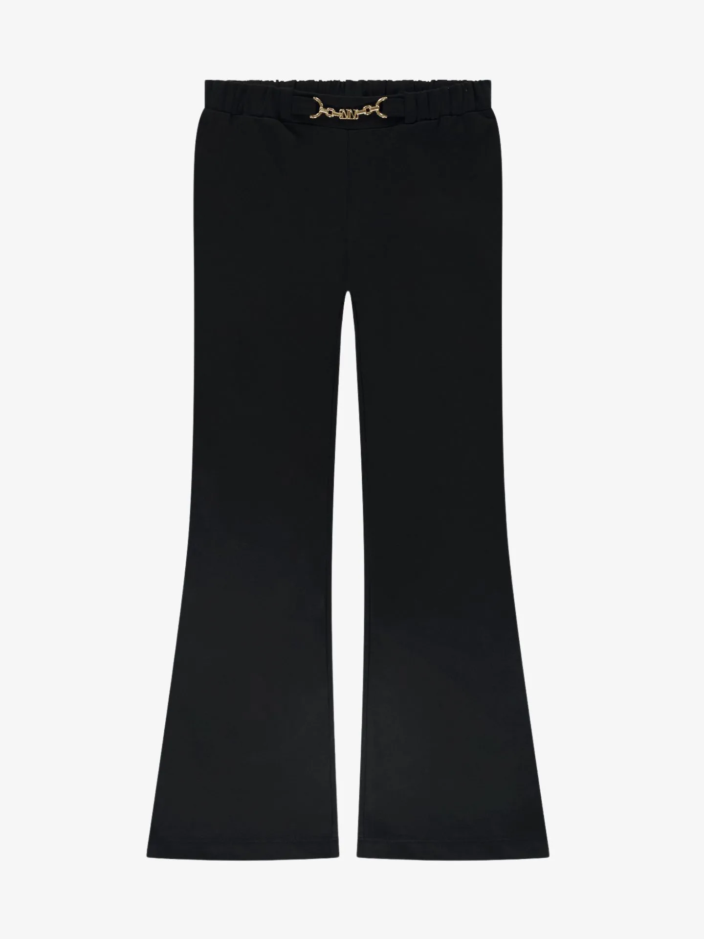 Nik & Nik Meisjes broek flared sage zwart