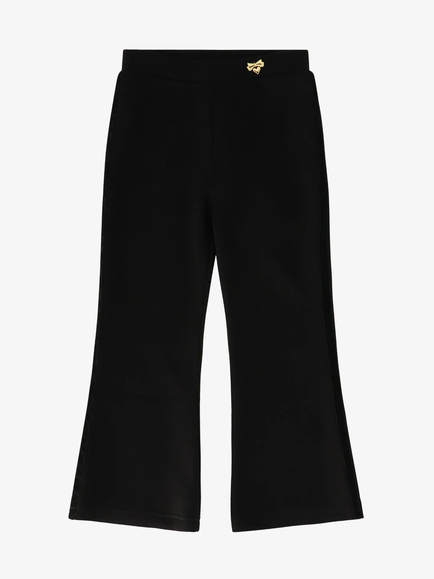 Angels Face Meisjes broek flared tux velvet trim zwart
