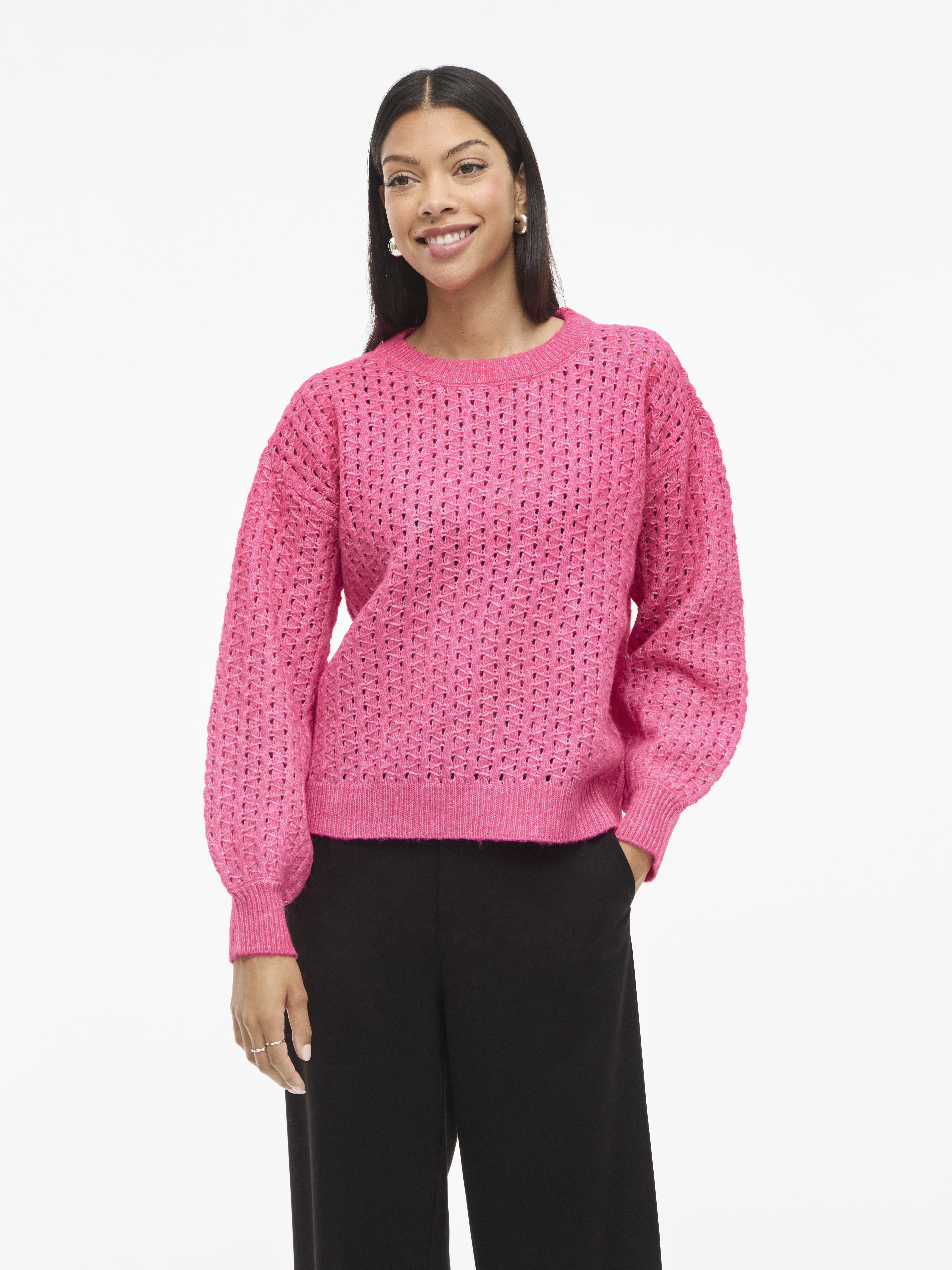 Vila Viryleigh o-neck l/s knit top/tes