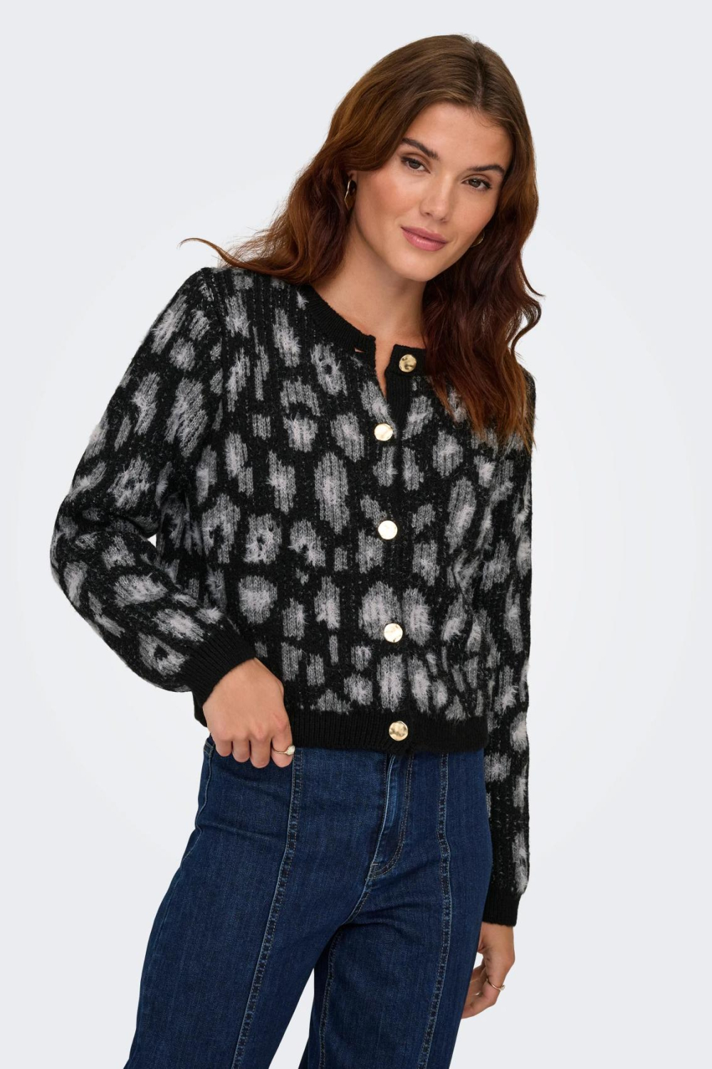 Only Onlsybille ls jq button cardigan cs