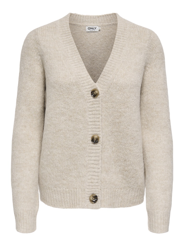 Only Onlzoey ls regular cardigan knt noos beige