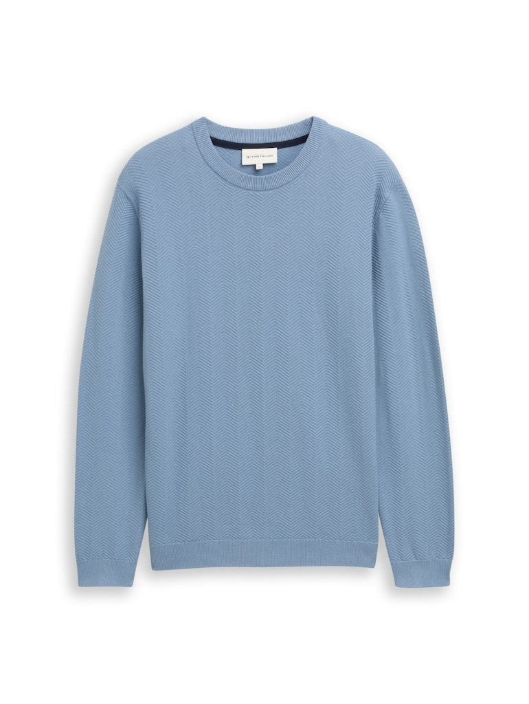 Tom Tailor Herringbone pullover licht