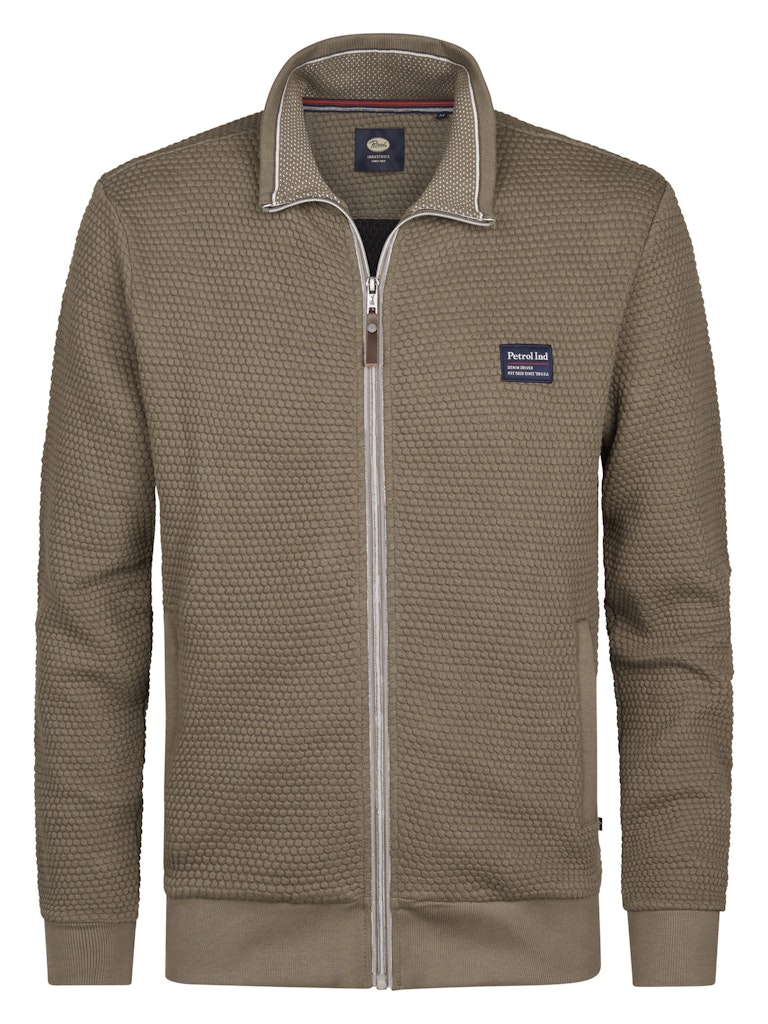 Petrol Industries Men sweater collar zip olijf