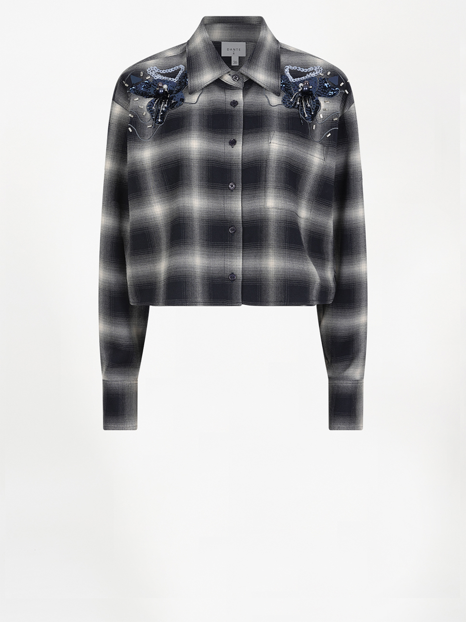 Dante 6 D6 eason check embellished shirt d