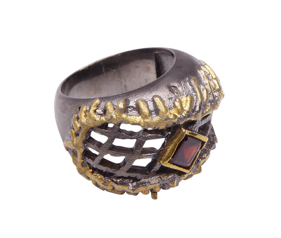 Afbeelding van Christian Zilveren ring met granaat