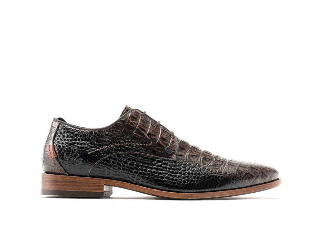 Rehab Greg Snake Fantasy heren veterschoen Bruin multi - Schoenen.nl