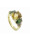 Christian Gouden ring met citrien en smaragd  icon