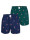 MG-1 Wijde kerst boxershorts heren groen / blauw 2-pack  icon