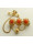 Christian Gouden broche met bloedkoraal  icon