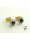 Christian Bicolor gouden oorbellen met saffier en diamant  icon