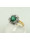 Christian Bicolor ring met diamant en synthetische toermalijn  icon