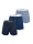 Happy Shorts 3-pack wijde boxershort gestipt geblokt effen blauw  icon