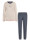By Louise Dames winter pyjama set lang interlock roze gestreept  icon