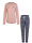 By Louise Dames pyjama set lang katoen roze/donkerblauw norwegian jacquard print  icon