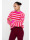 Geisha 54565-23 420 pullover loose knit stripes pink/red/off-white  icon