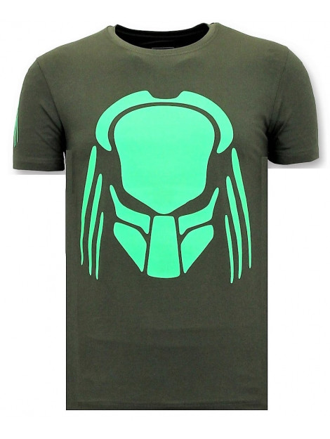 Local Fanatic T-shirt met print predator neon print 11-6396G large