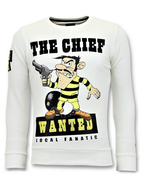 Local Fanatic Rhinestones sweater the chief wanted trui 11-6377W large