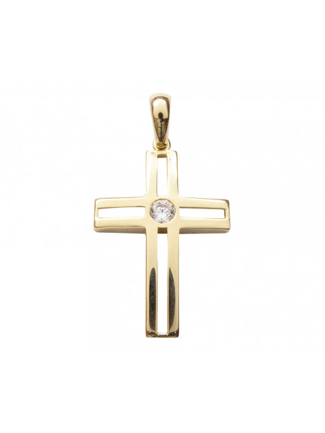 Christian Gouden kruis met solitaire zirkonia 39C03-0256JC large