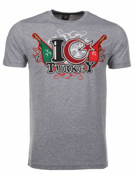 Local Fanatic T-shirt i love turkey 54082G large
