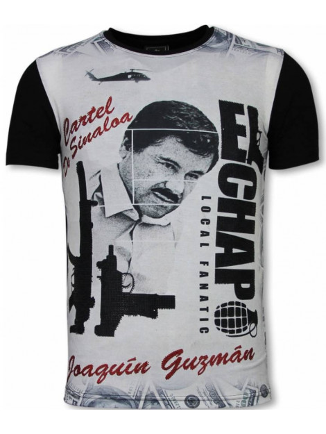 Local Fanatic El chapo digital rhinestone t-shirt 11-6291Z large
