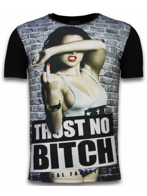 Local Fanatic Trust no bitch digital rhinestone t-shirt 11-6267Z large