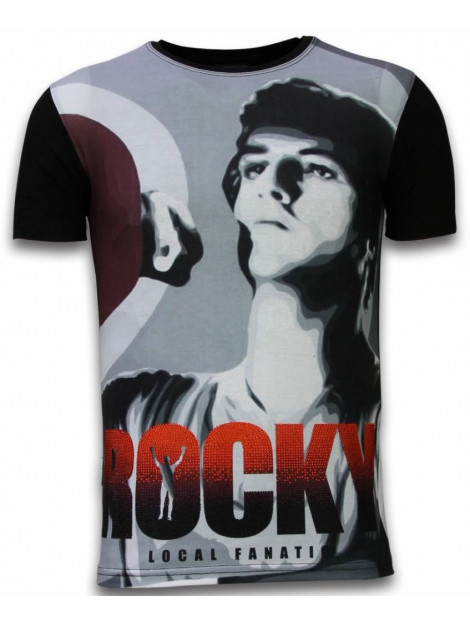 Local Fanatic Rocky balboa digital rhinestone t-shirt 11-6256Z large