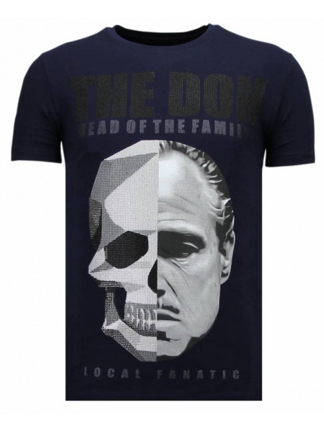 Local Fanatic The don skull rhinestone t-shirt 13-6238N large