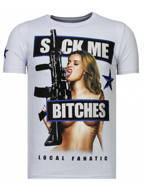 Local Fanatic Young rich famous rhinestone t-shirt 13-6234W large