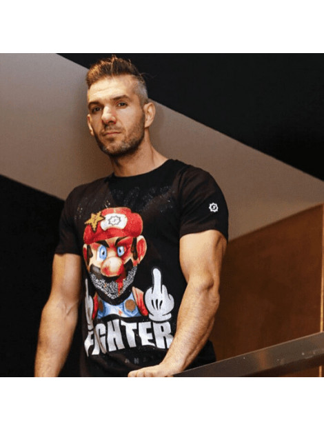 Local Fanatic Fight club mario rhinestone t-shirt 13-6219Z large