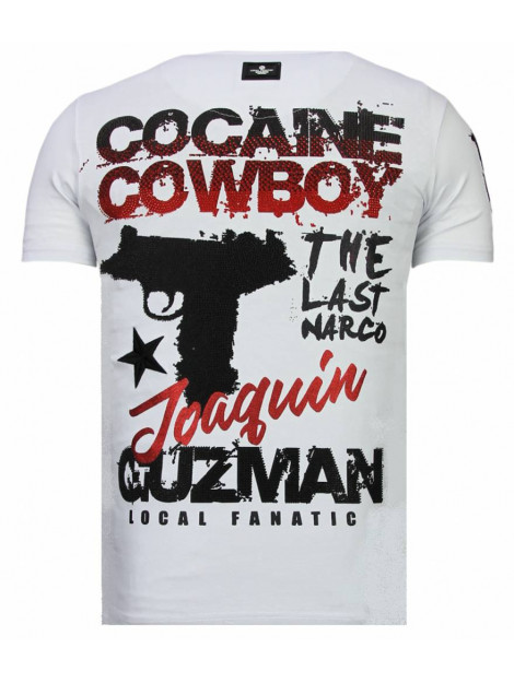 Local Fanatic Cocaine cowboy rhinestone t-shirt 13-6218W large