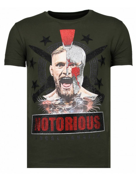 Local Fanatic Conor notorious warrior rhinestone t-shirt 13-6216K large