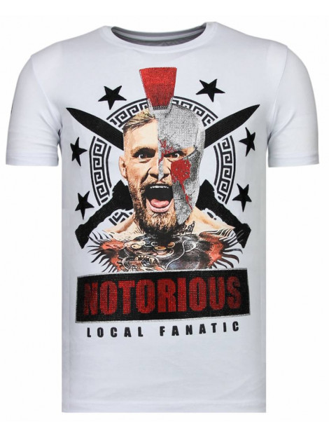 Local Fanatic Conor notorious warrior rhinestone t-shirt 13-6216W large