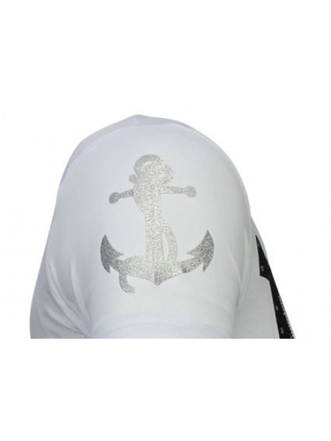 Local Fanatic Iron man popeye rhinestone t-shirt 13-6214W large